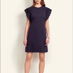 Ann Taylor flutter sleeve eyelet dress